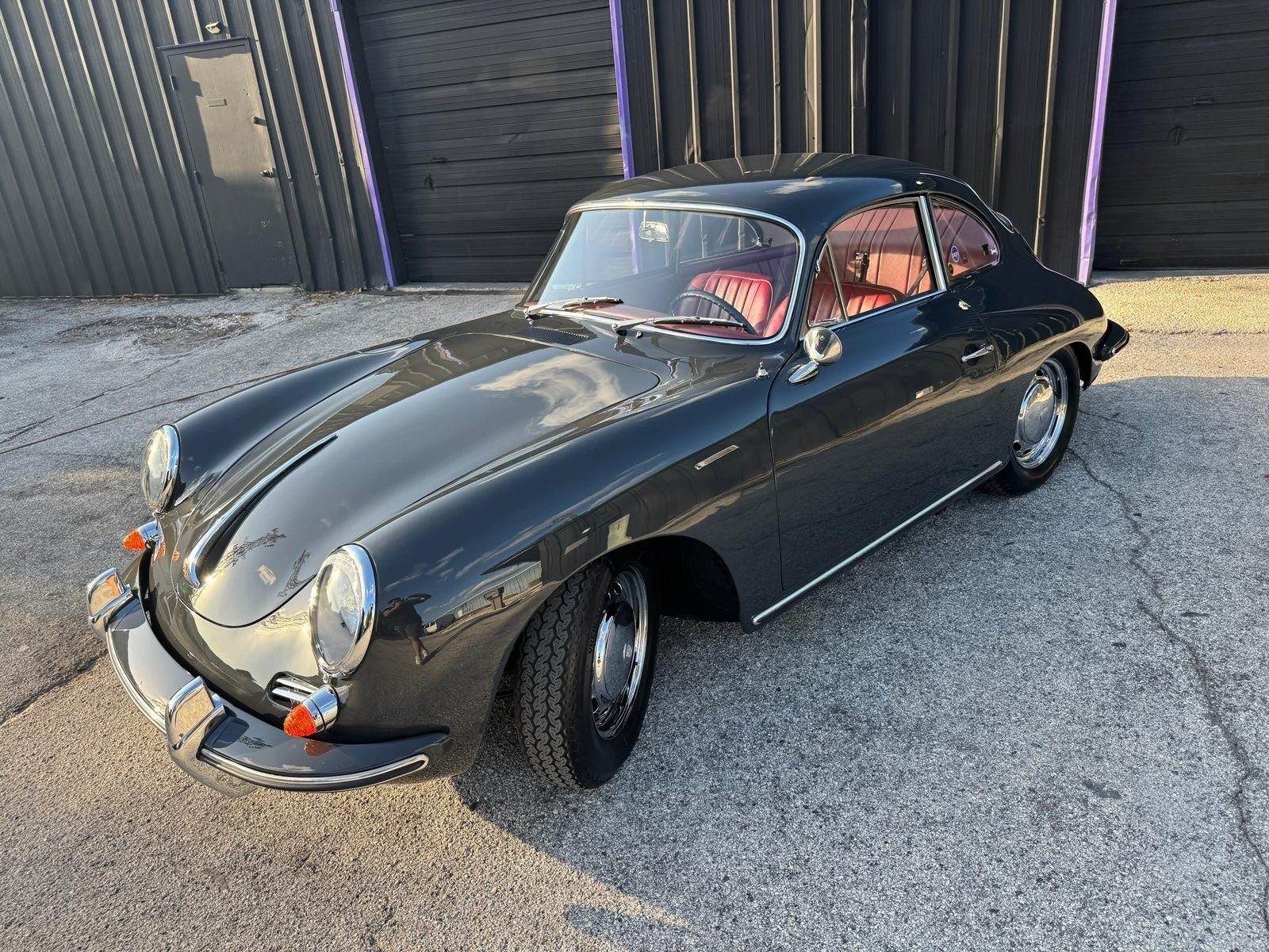 Porsche 356 SC reassembled — front 3/4 view, ready for delivery